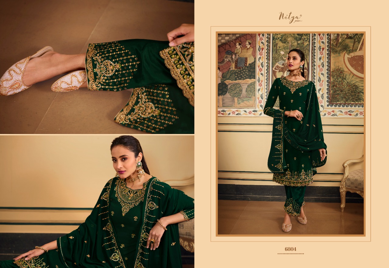 lt nitya vol 168 georgette decent embroidary look salwar suit catalog