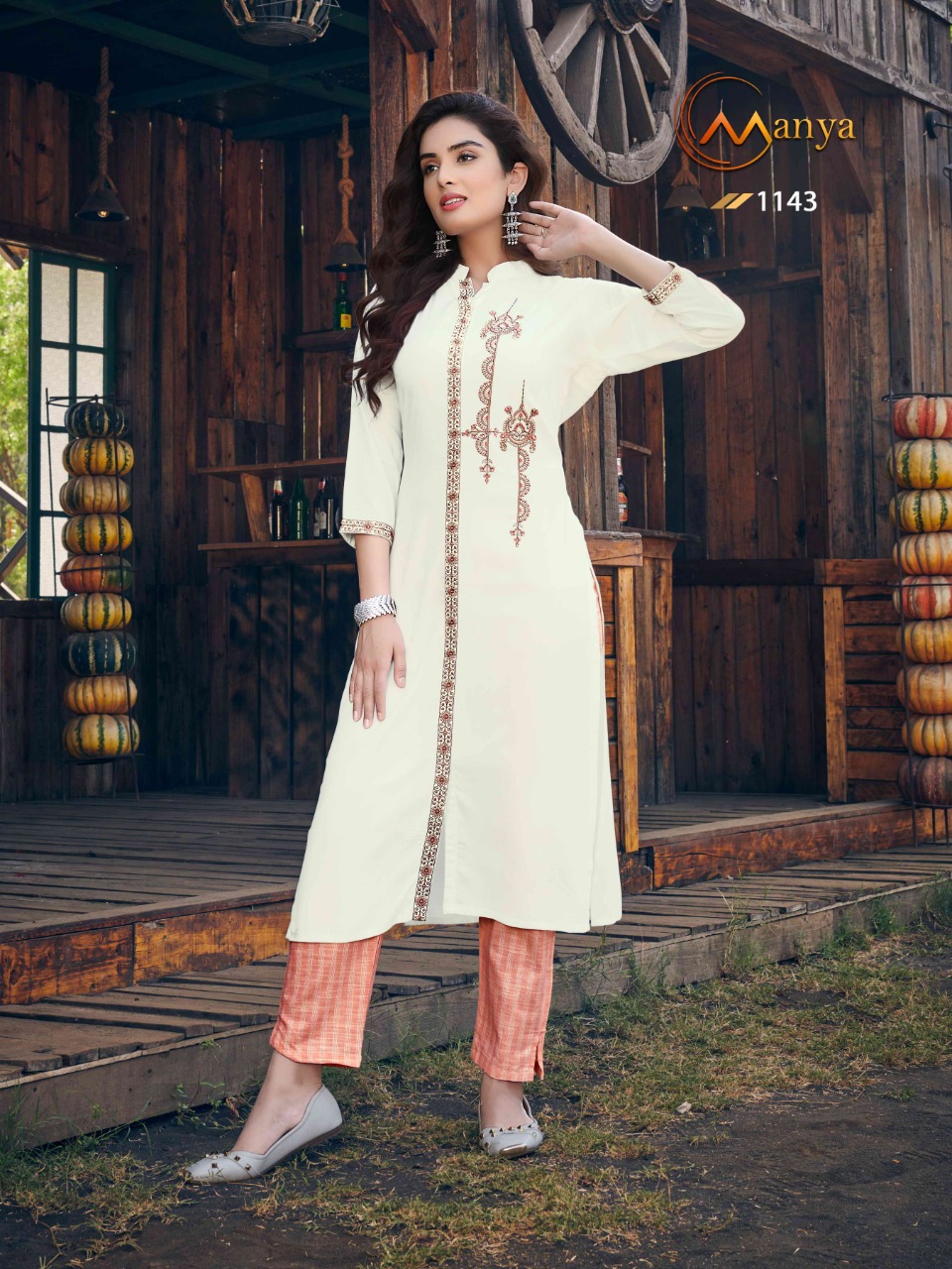 mansi fashion glory rayon cotton gorgeous look kurti with bottom catalog