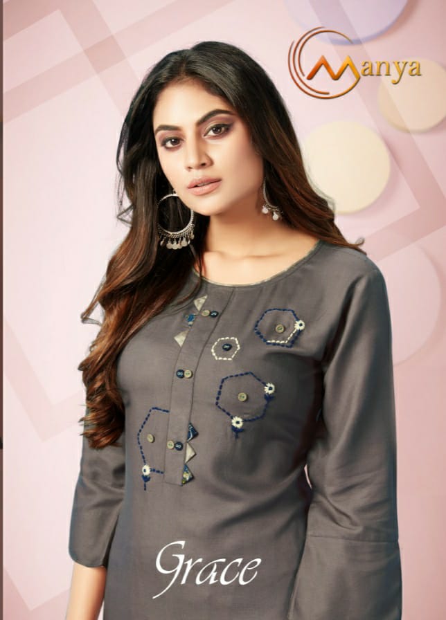 mansi fashion grace rayon new and modern style kurti with plazzo catalog