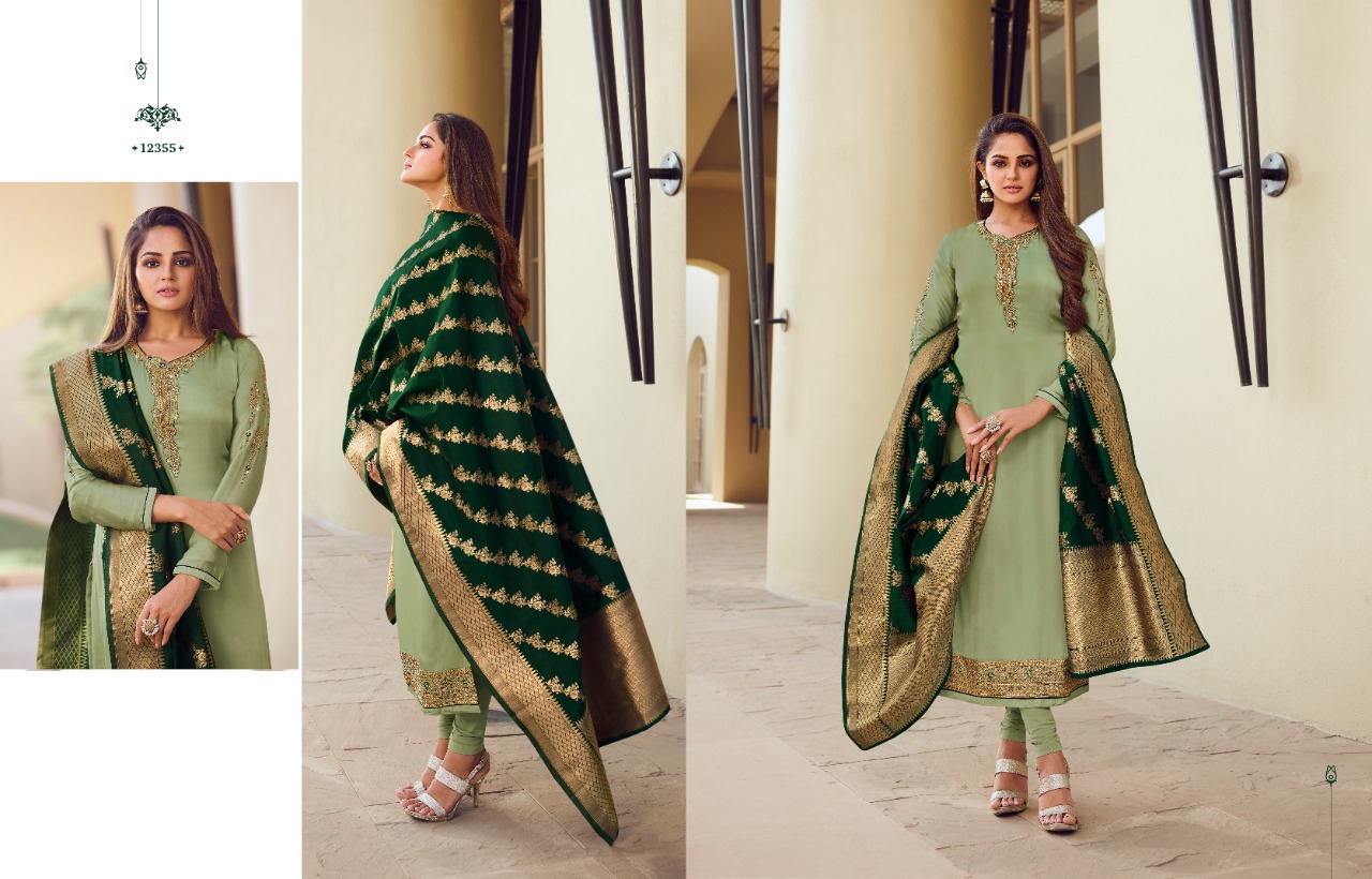 meera trendz zisa banarasi vol 10 jorgget regal look salwar suit catalog