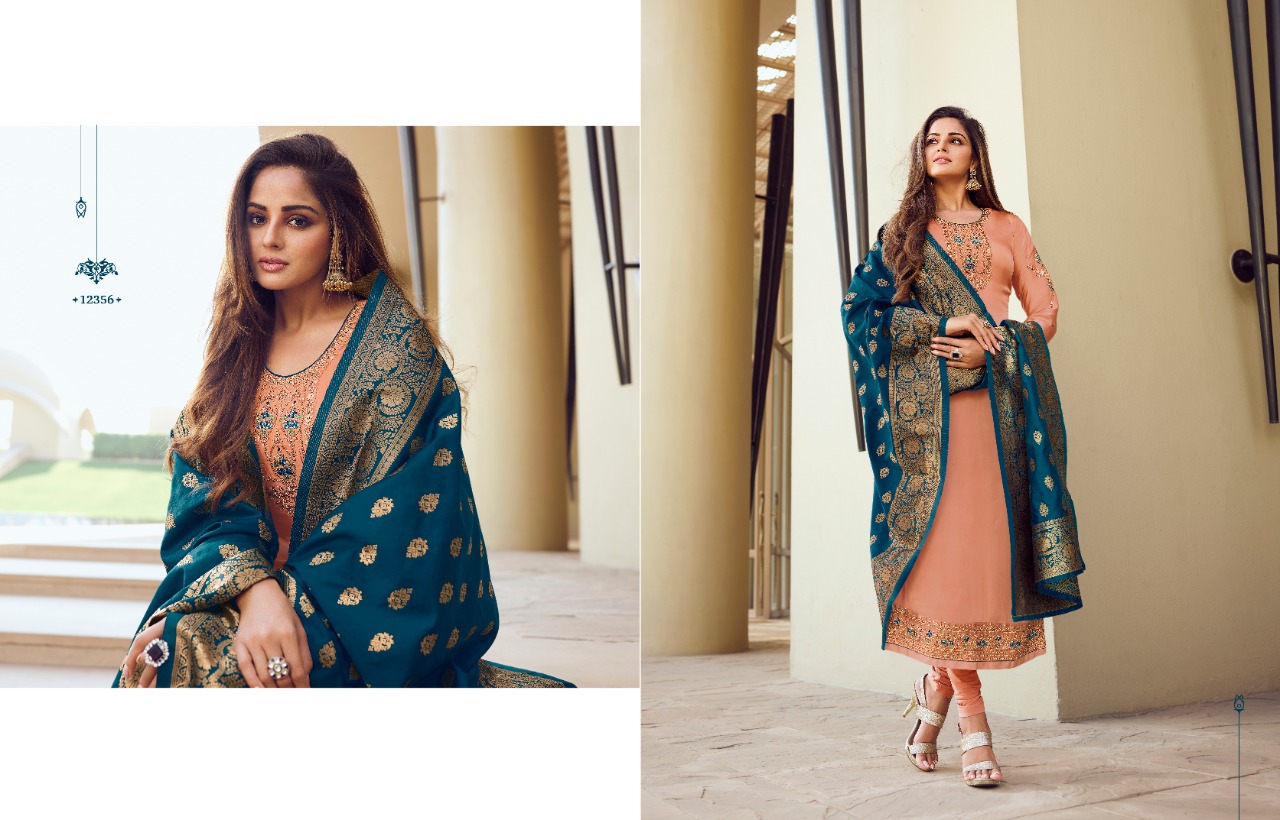 meera trendz zisa banarasi vol 10 jorgget regal look salwar suit catalog