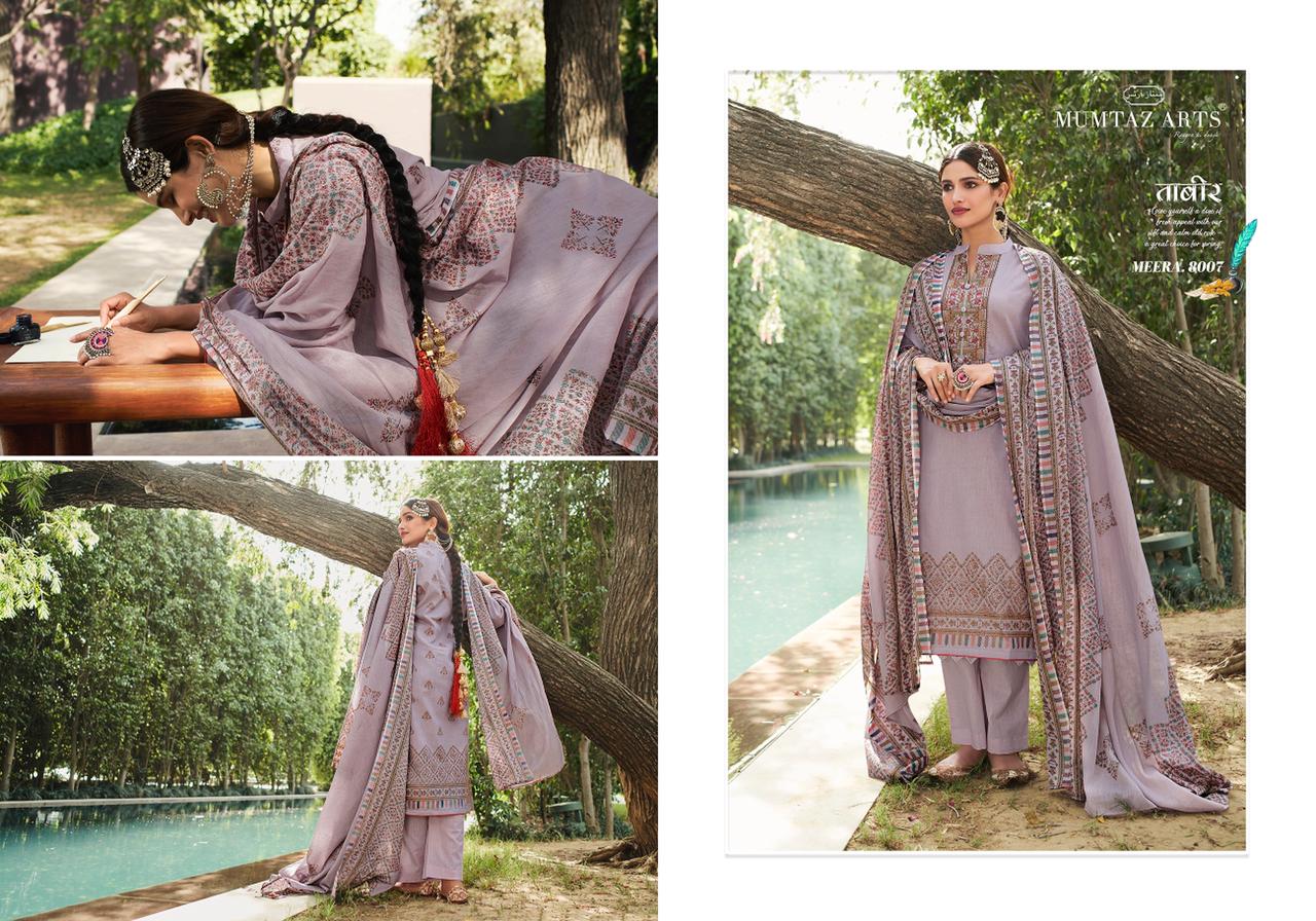 mumtaz arts meera kani pure lawn cotton innovative style salwar suit catalog