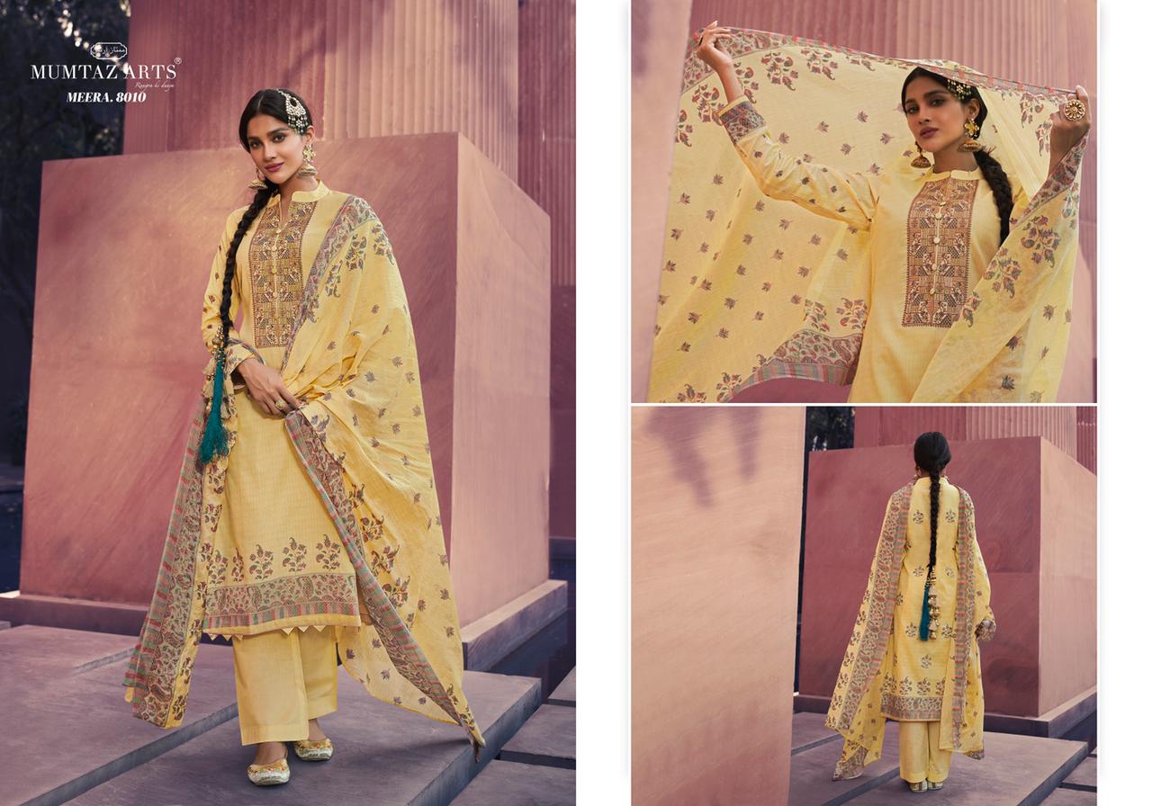 mumtaz arts meera kani pure lawn cotton innovative style salwar suit catalog