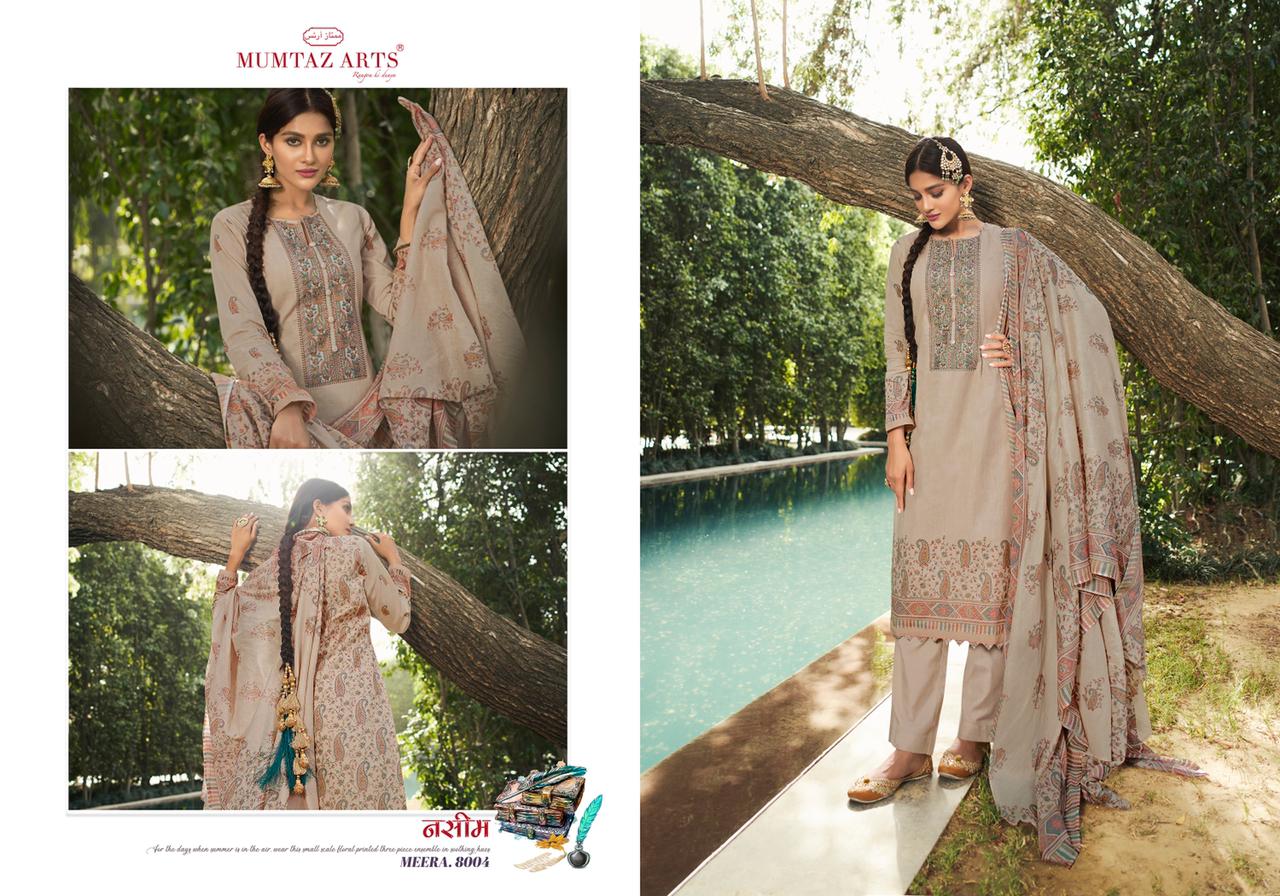 mumtaz arts meera kani pure lawn cotton innovative style salwar suit catalog