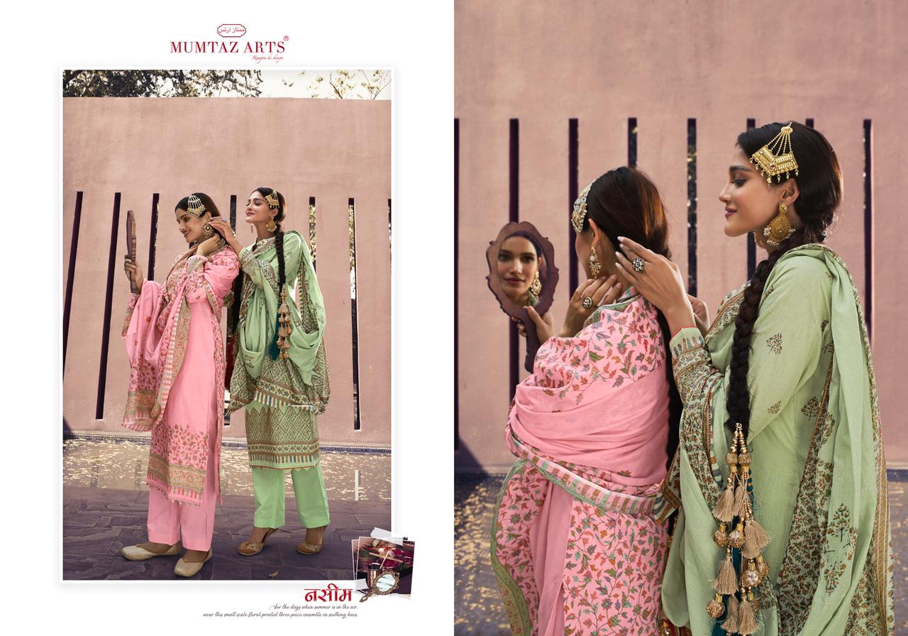 mumtaz arts meera kani pure lawn cotton innovative style salwar suit catalog