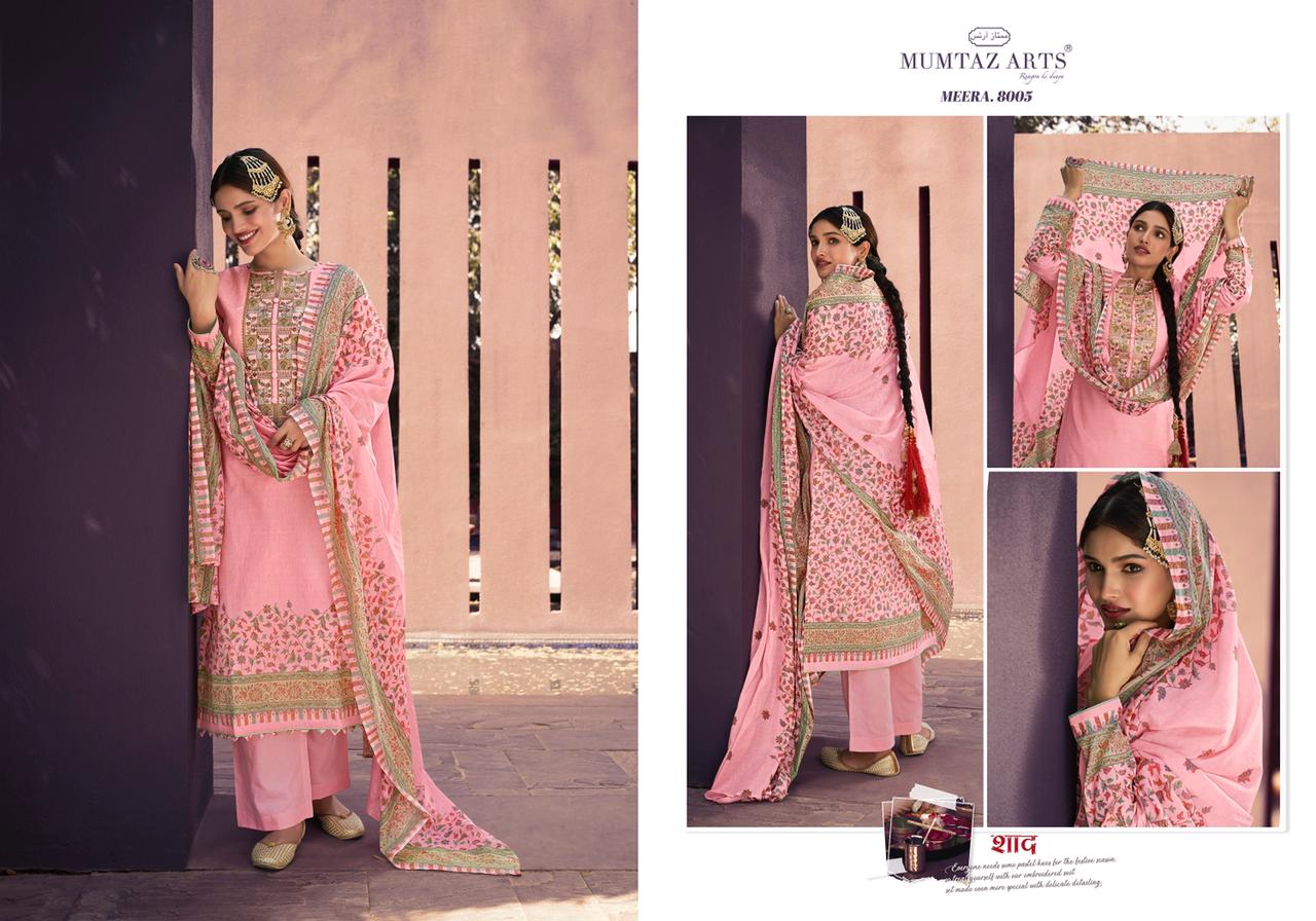 mumtaz arts meera kani pure lawn cotton innovative style salwar suit catalog