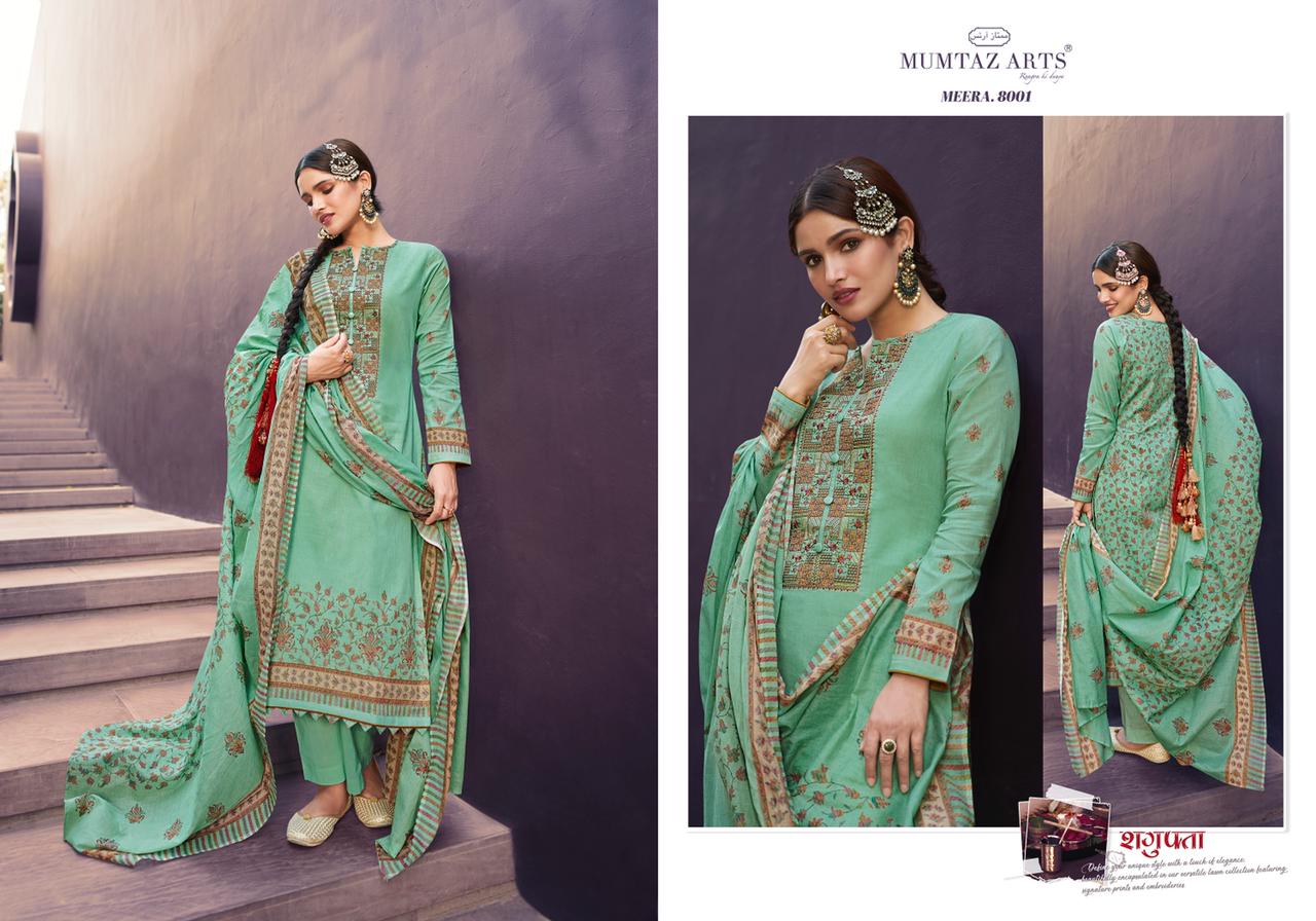 mumtaz arts meera kani pure lawn cotton innovative style salwar suit catalog