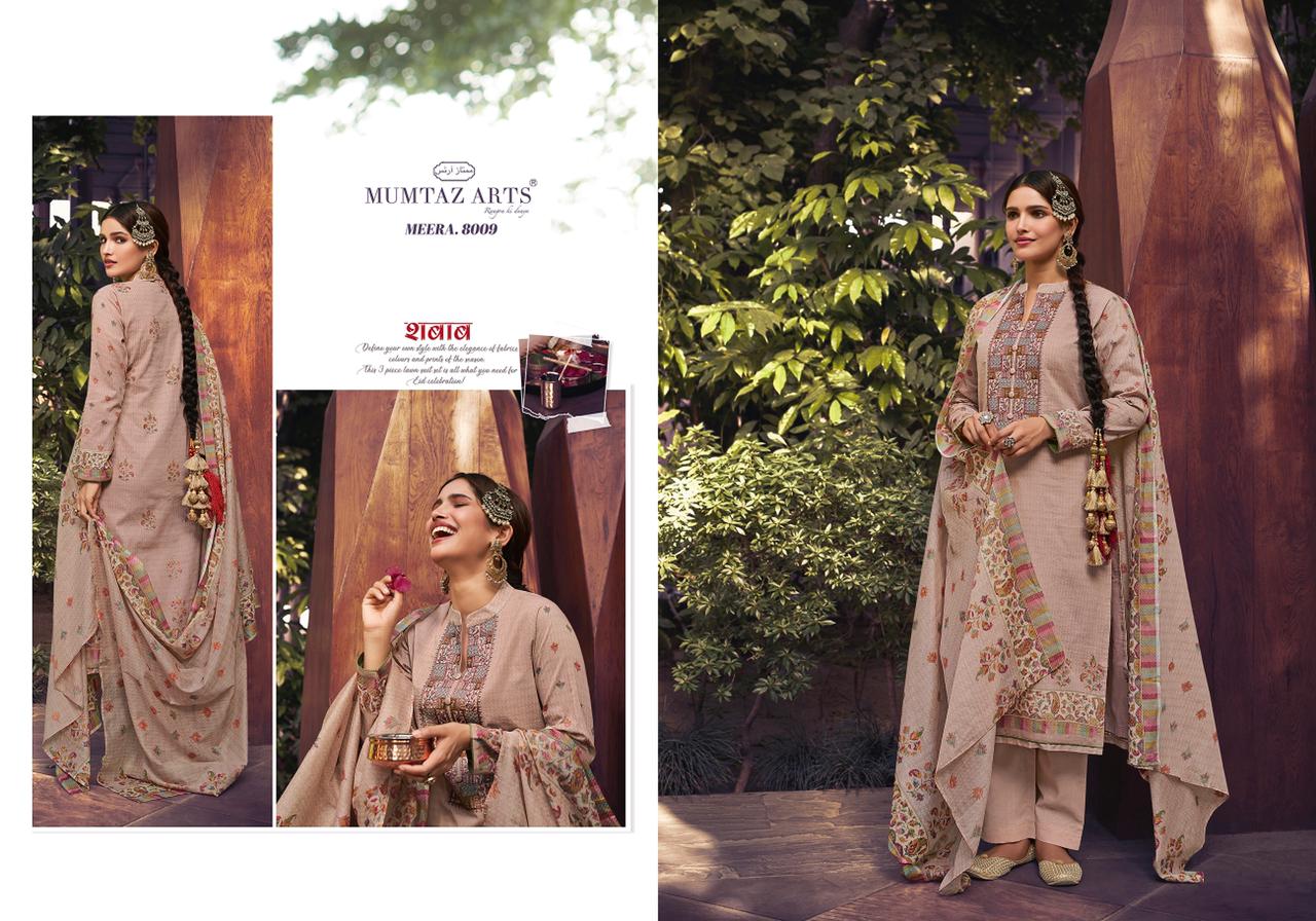 mumtaz arts meera kani pure lawn cotton innovative style salwar suit catalog