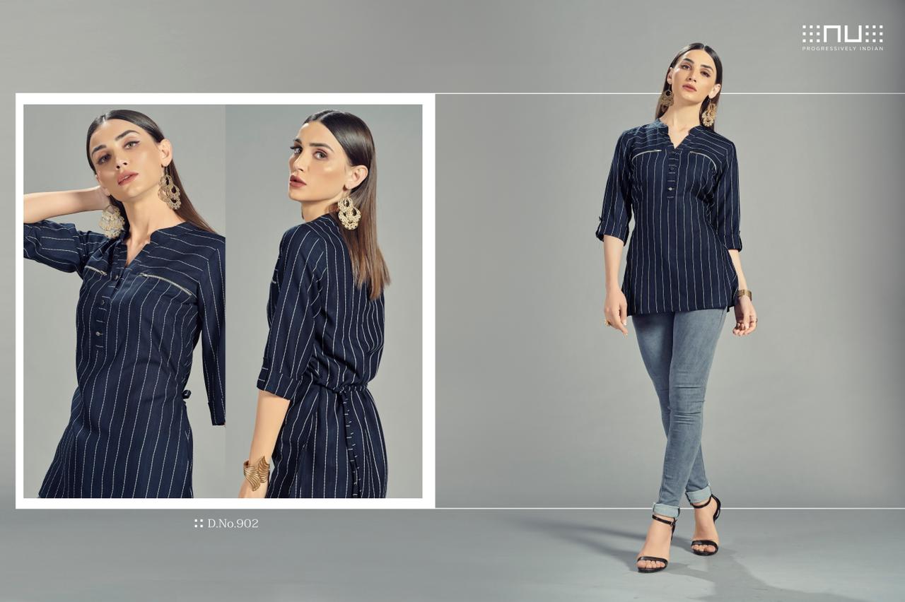 nu vol 9 viscose rayon stylish look top  catalog