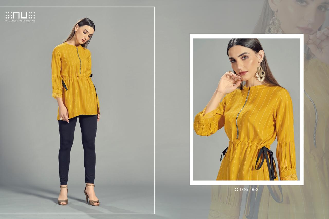 nu vol 9 viscose rayon stylish look top  catalog