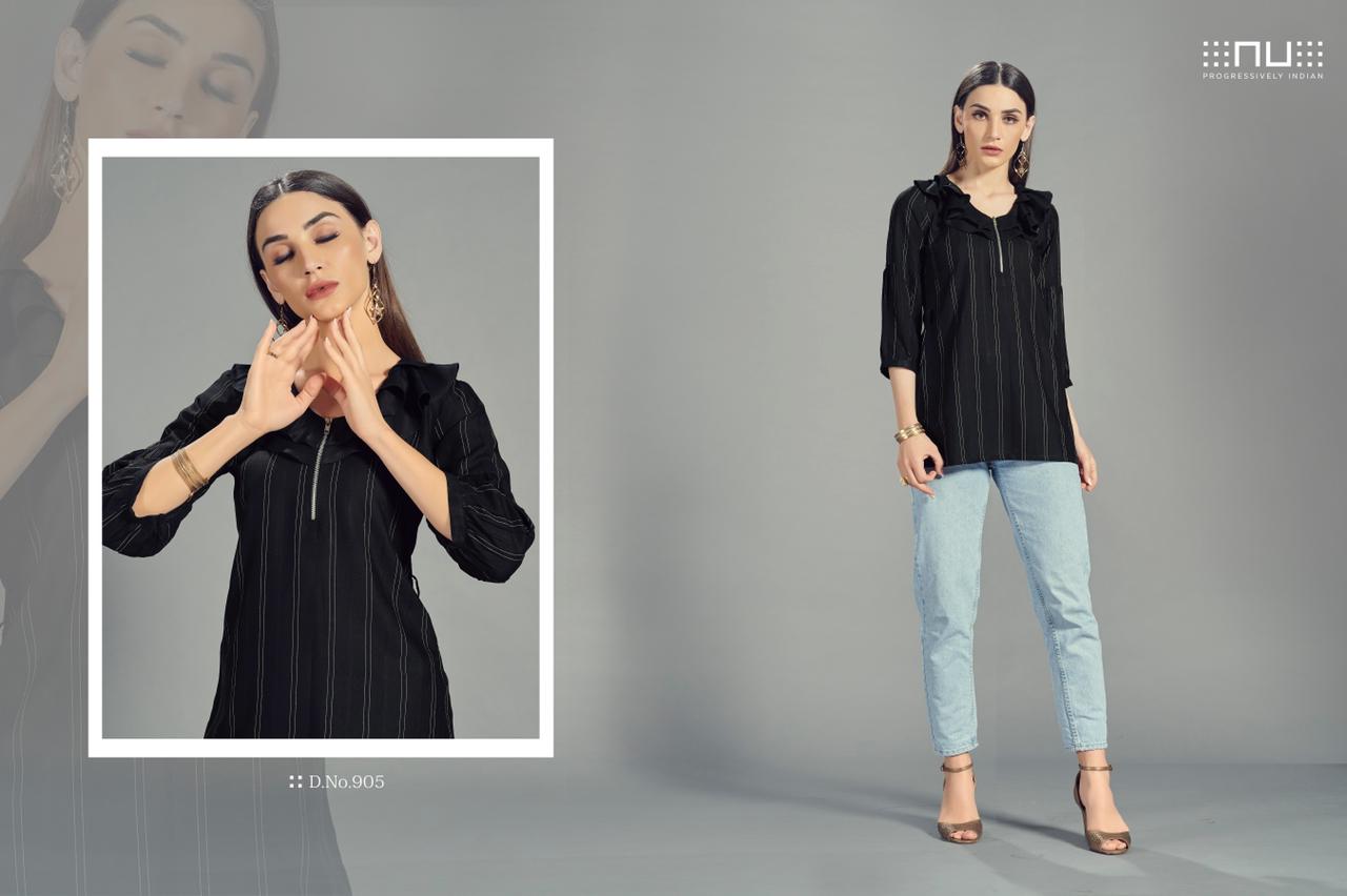 nu vol 9 viscose rayon stylish look top  catalog