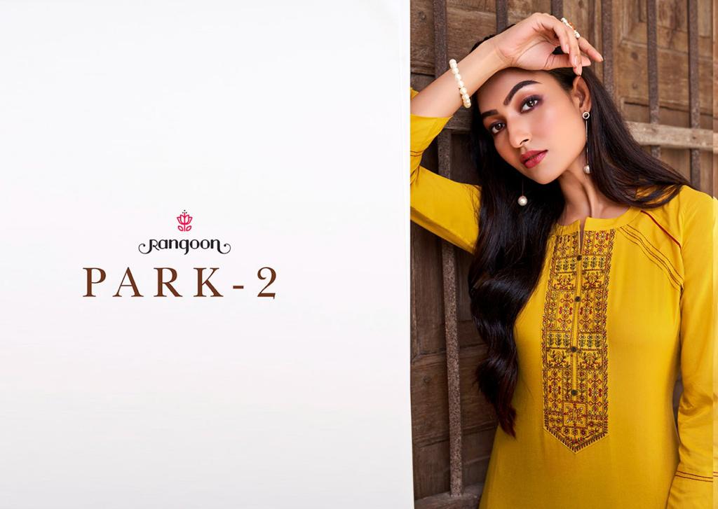 rangoon park vol 2 rayon classic trendy look kurti catalog