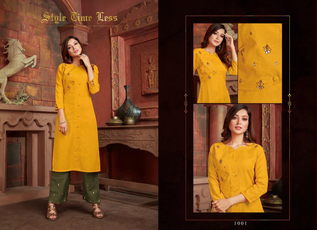 selesta amaya vol 2 om slub attrective look kurti with Bottom catalog