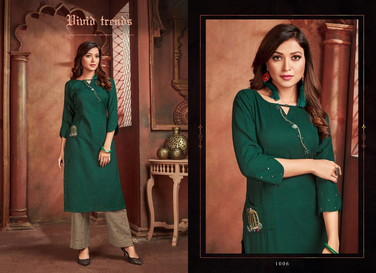 selesta amaya vol 2 om slub attrective look kurti with Bottom catalog