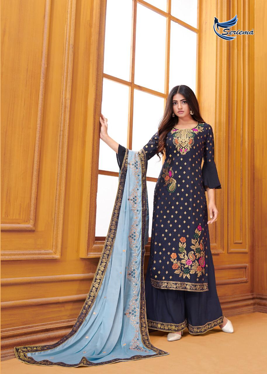 seriema zaraa viscose dola jaqurd regal look salwar suit catalog