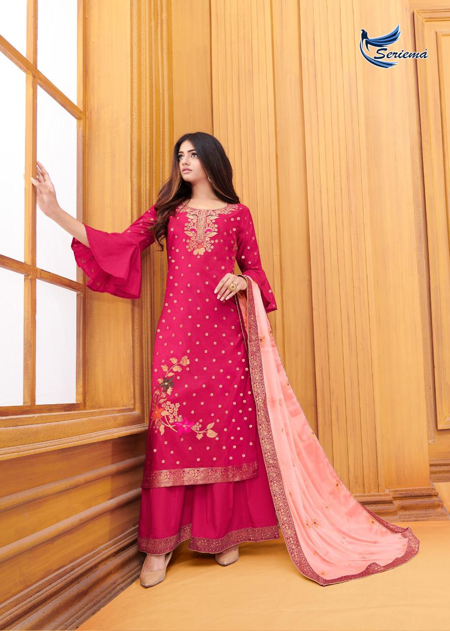 seriema zaraa viscose dola jaqurd regal look salwar suit catalog