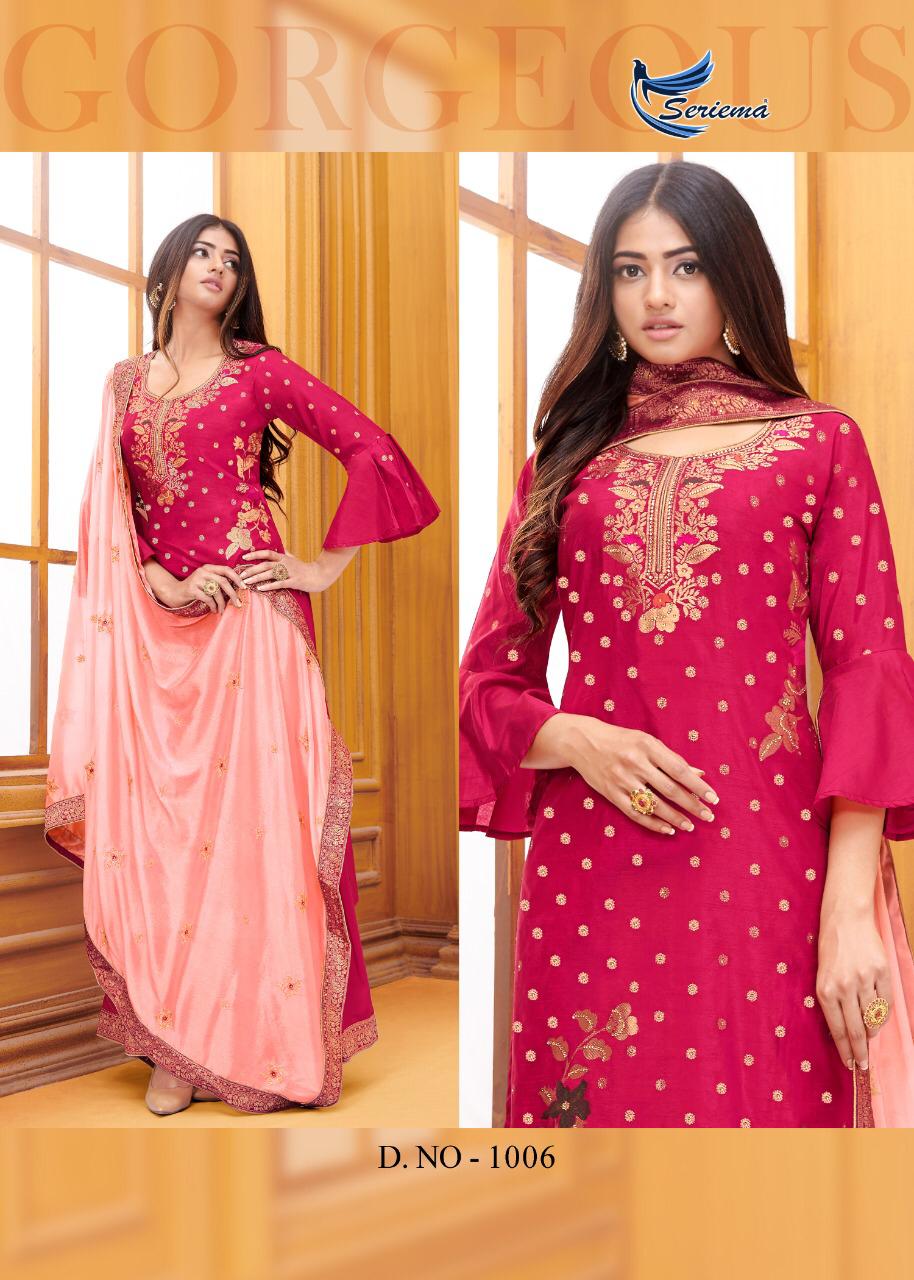 seriema zaraa viscose dola jaqurd regal look salwar suit catalog