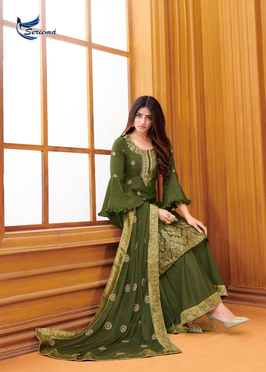 seriema zaraa viscose dola jaqurd regal look salwar suit catalog