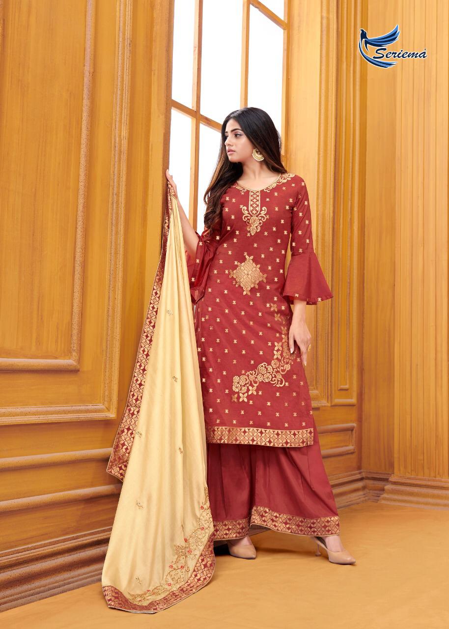 seriema zaraa viscose dola jaqurd regal look salwar suit catalog