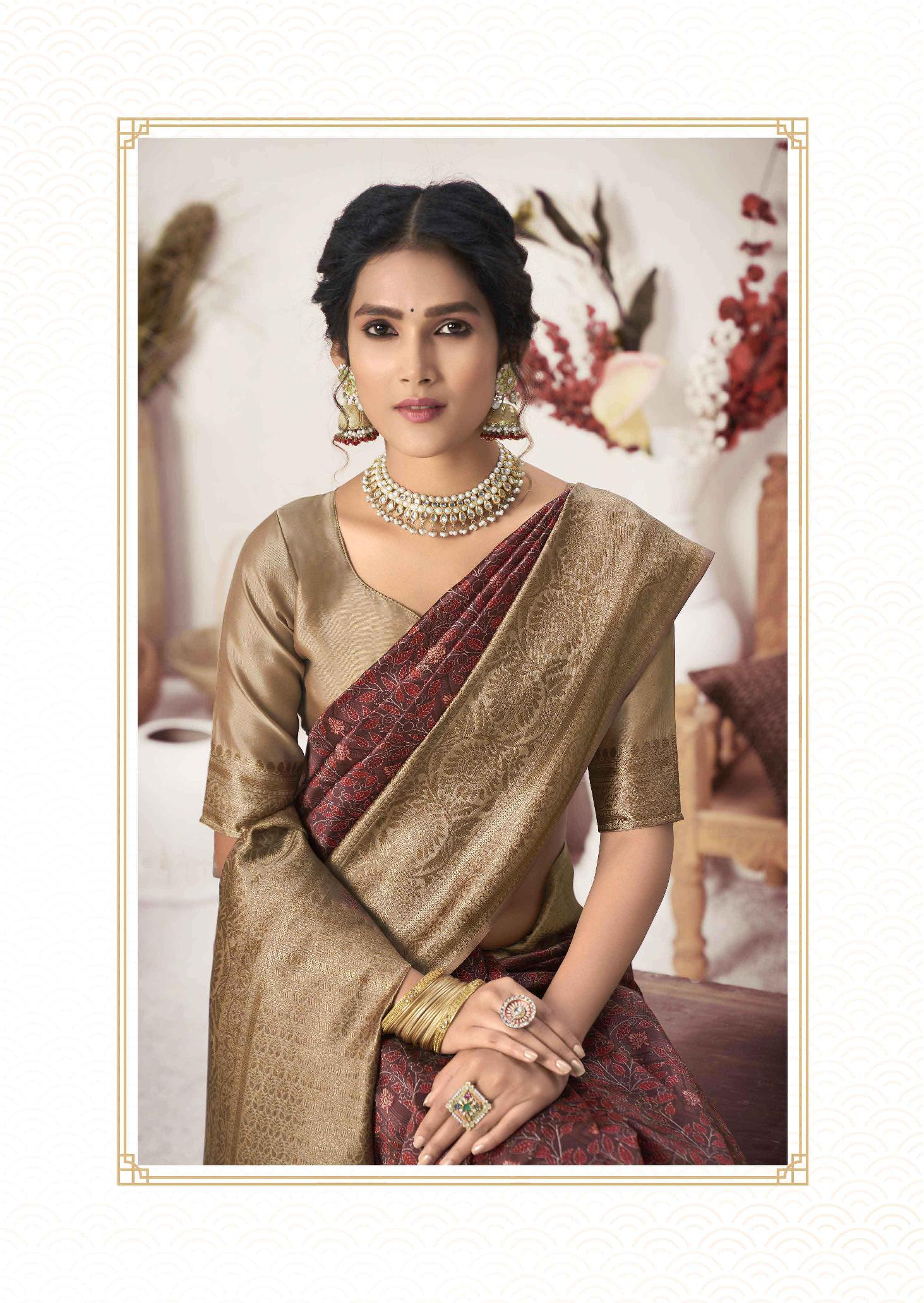 shakunt weaves ashvamegha silk digital print attrective print saree catalog