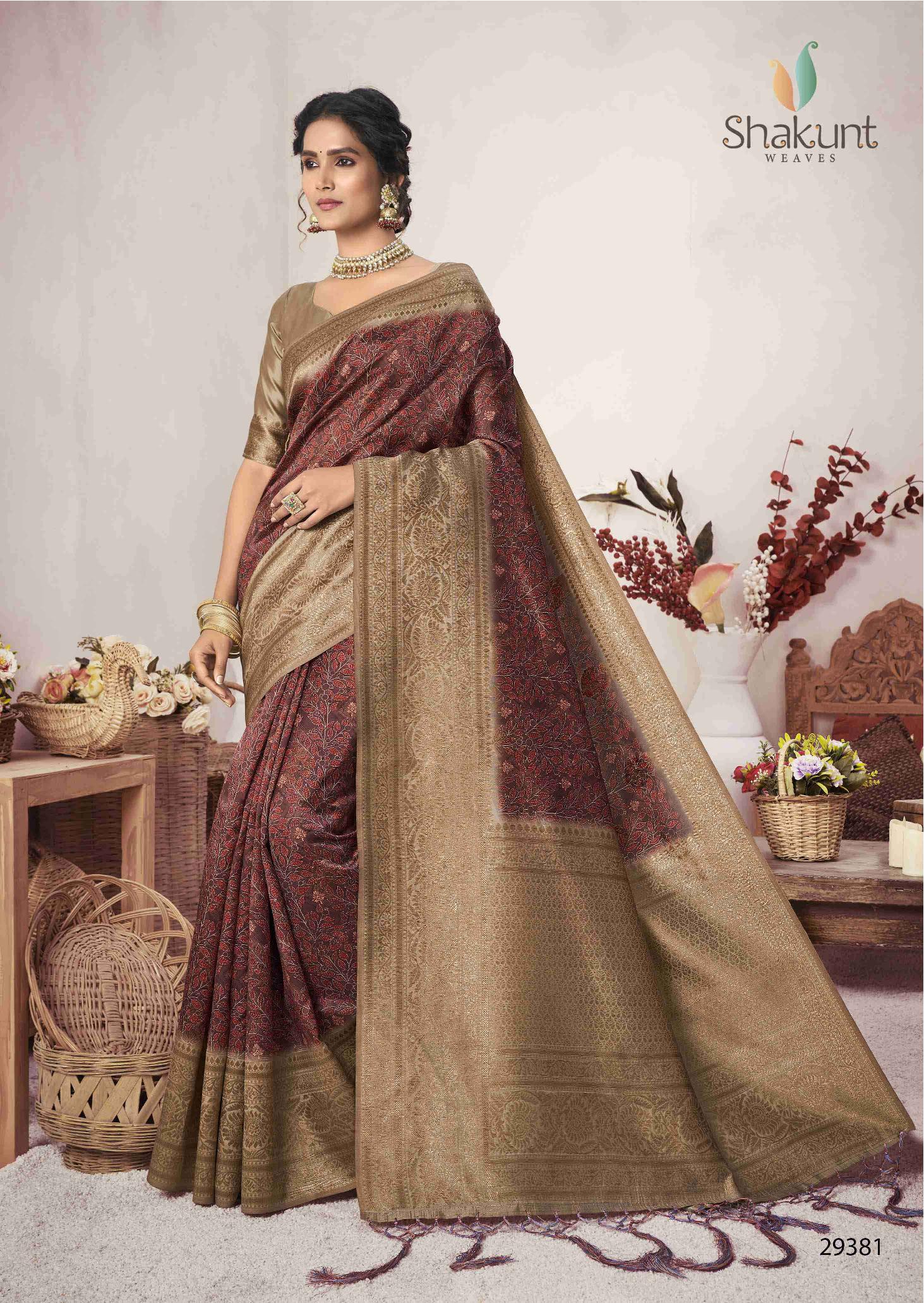 shakunt weaves ashvamegha silk digital print attrective print saree catalog