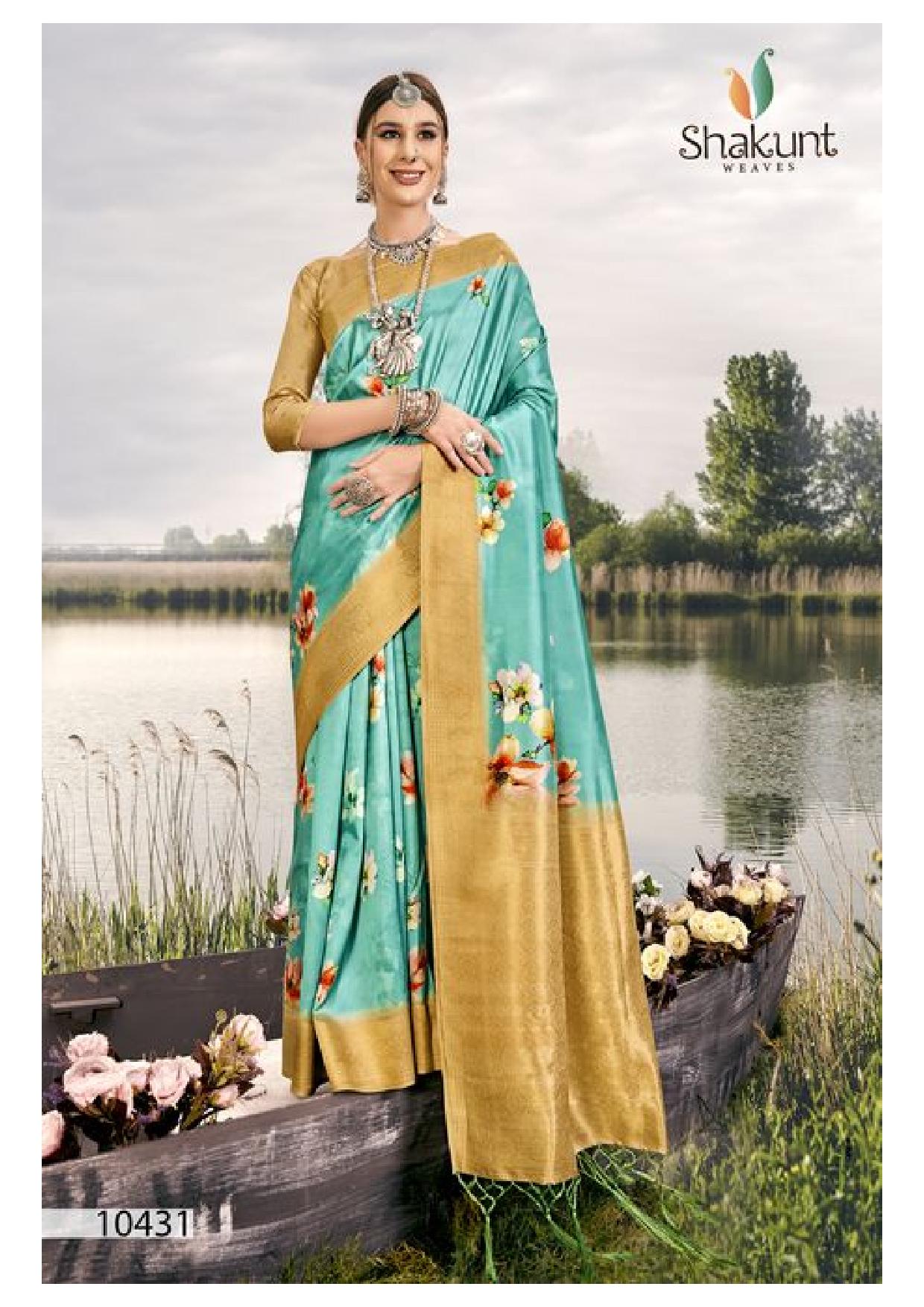 shakunt weaves flow silk decent look saree catalog