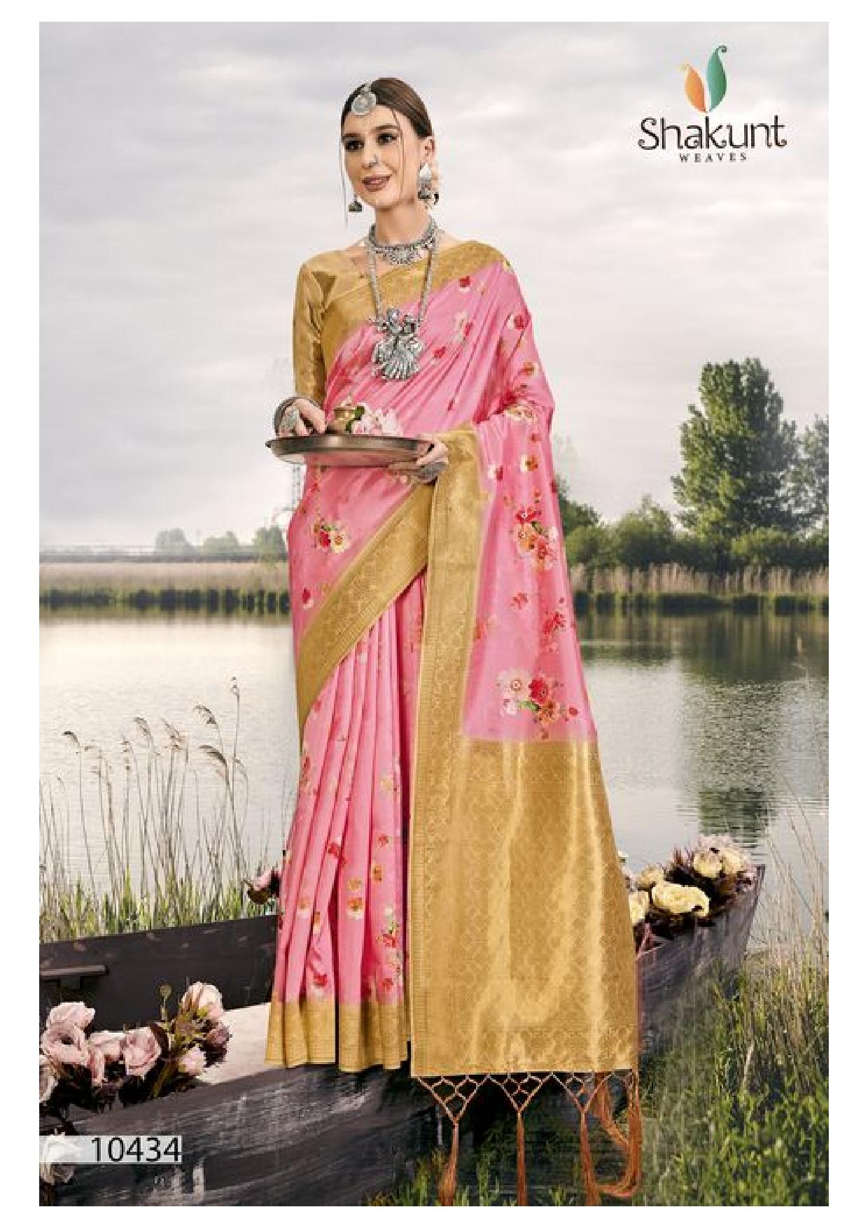 shakunt weaves flow silk decent look saree catalog