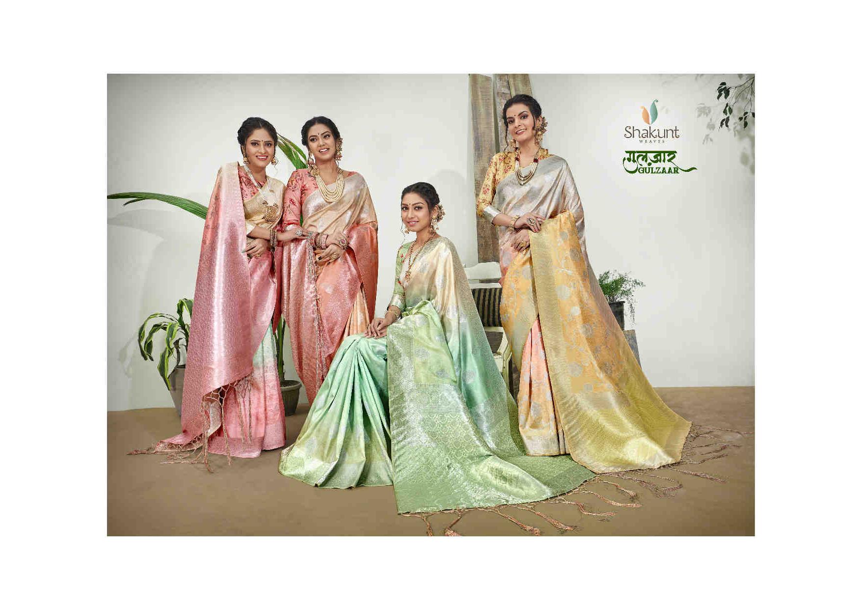 shakunt weaves gulzaar silk digital print elegant look saree catalog