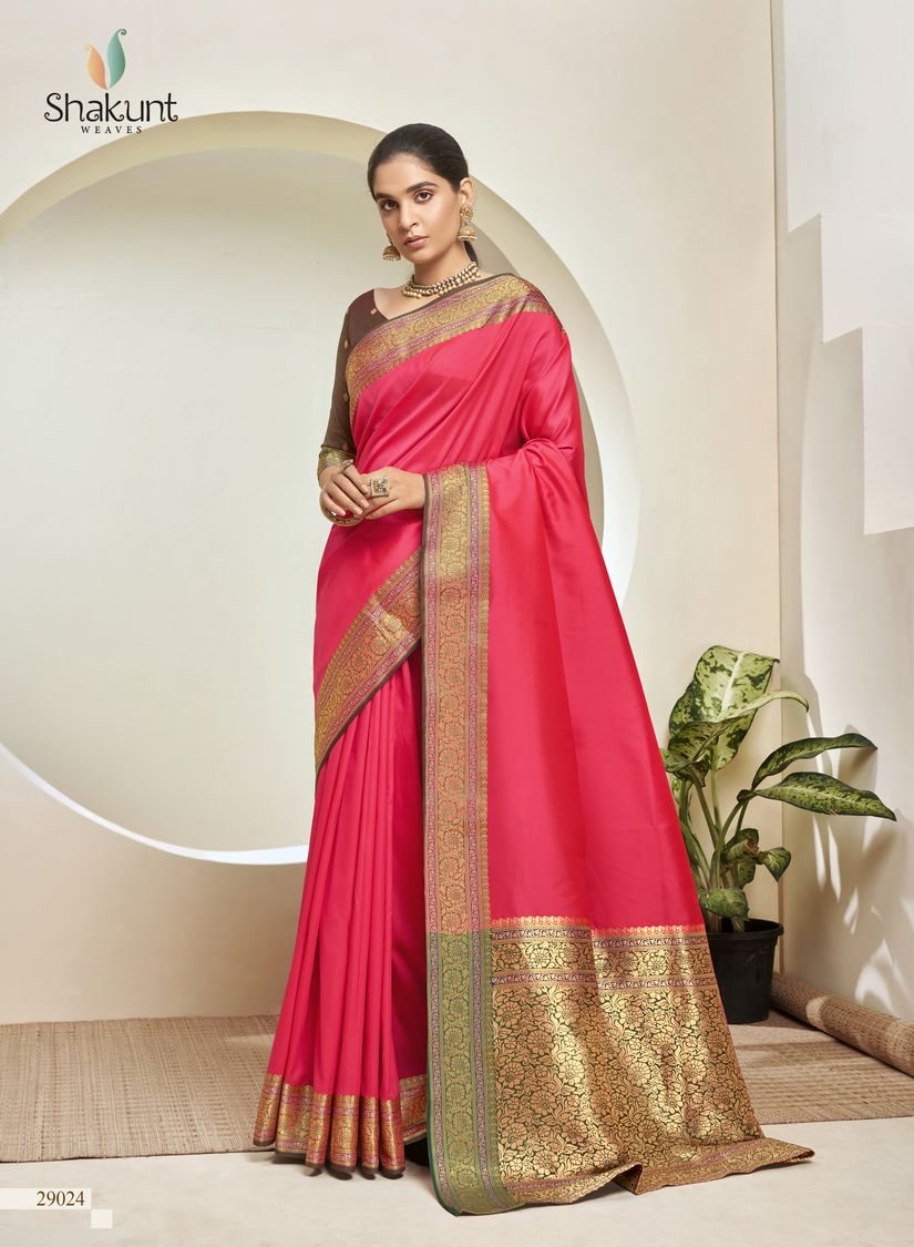 shakunt weaves hansini art silk regal look sarees catalog