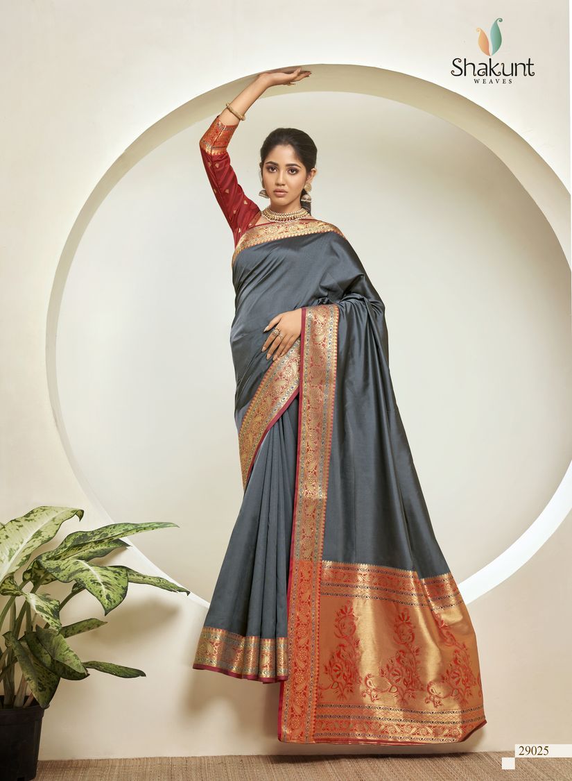 shakunt weaves hansini art silk regal look sarees catalog