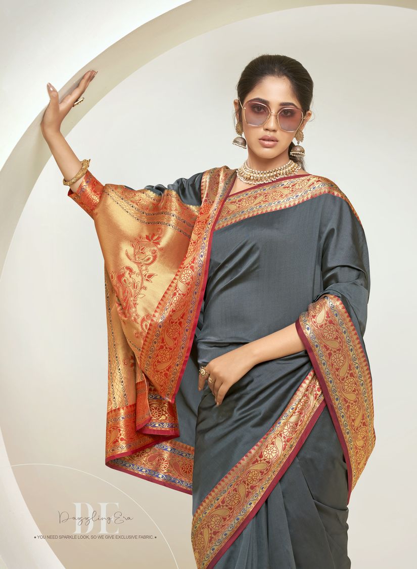 shakunt weaves hansini art silk regal look sarees catalog