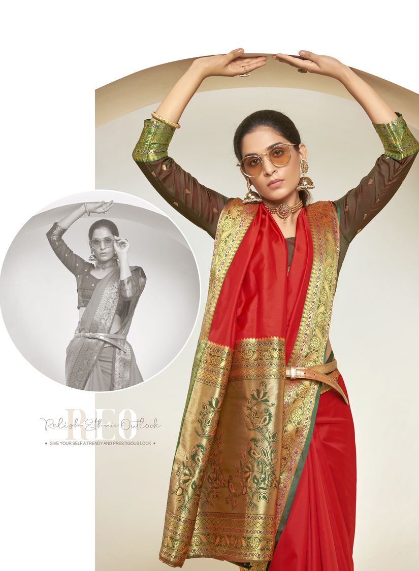 shakunt weaves hansini art silk regal look sarees catalog