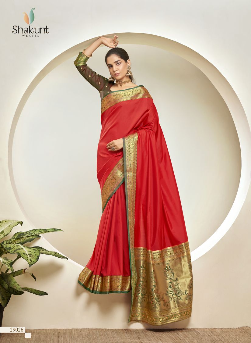 shakunt weaves hansini art silk regal look sarees catalog