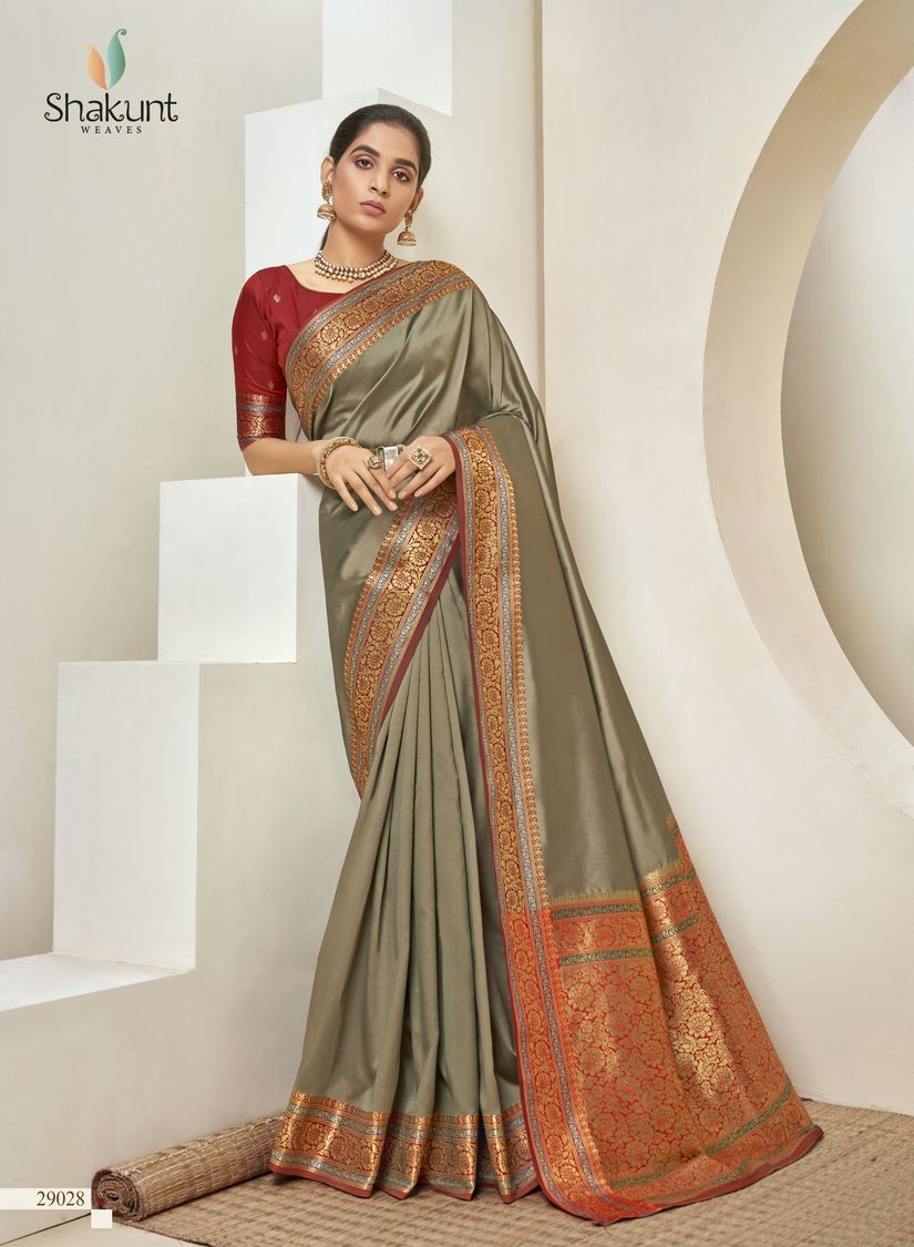 shakunt weaves hansini art silk regal look sarees catalog