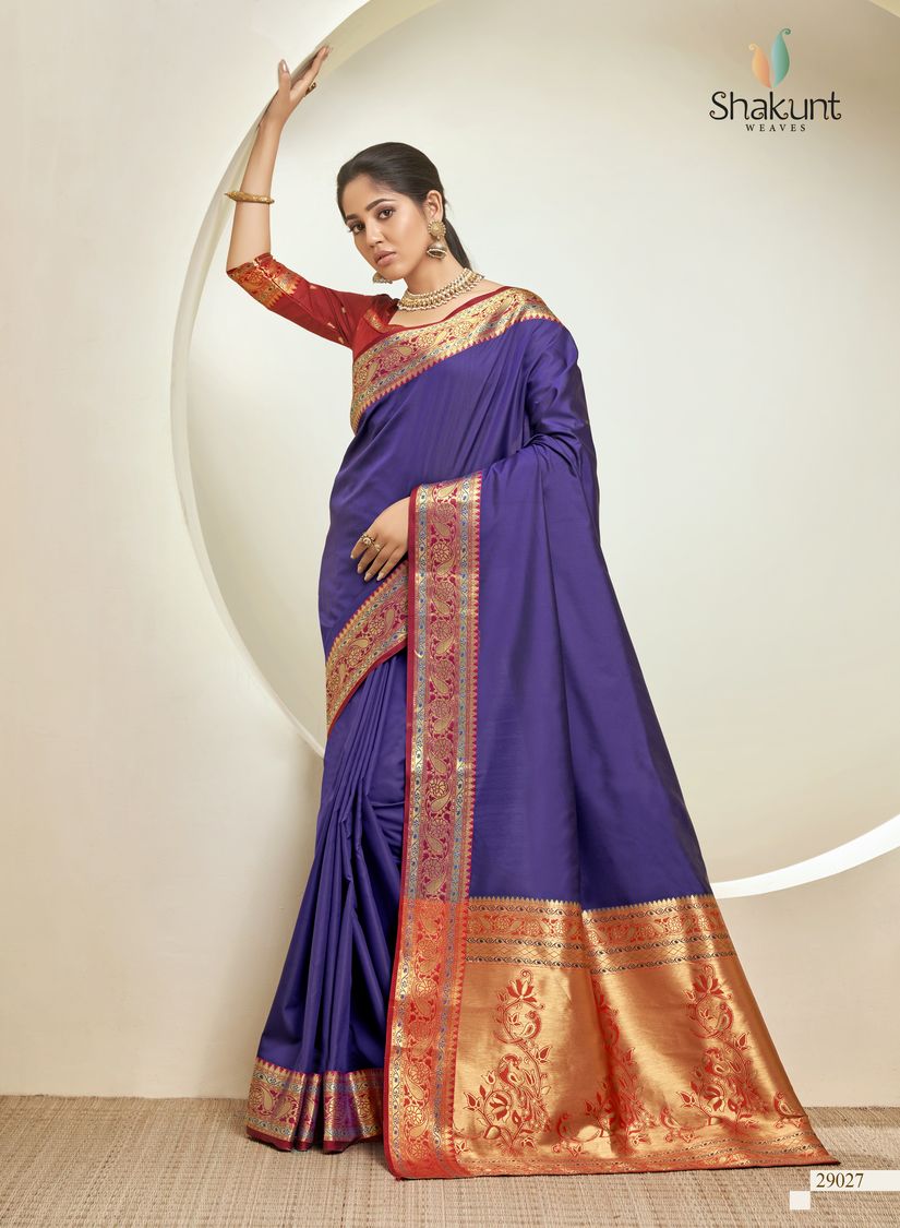 shakunt weaves hansini art silk regal look sarees catalog