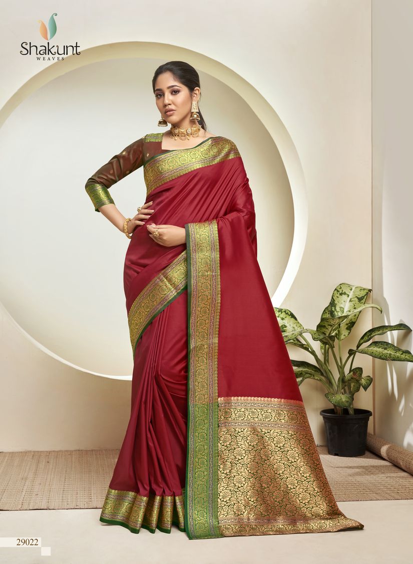 shakunt weaves hansini art silk regal look sarees catalog