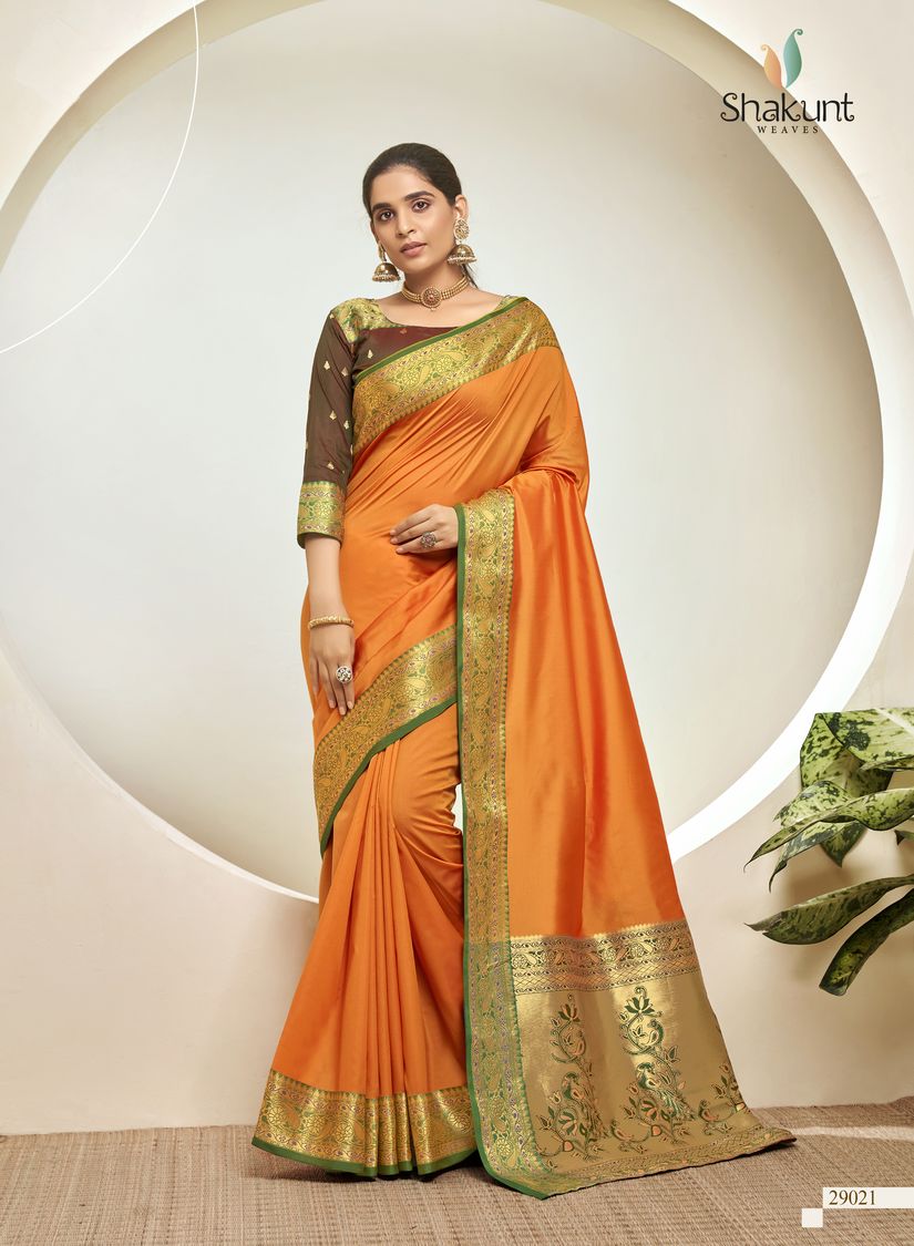 shakunt weaves hansini art silk regal look sarees catalog