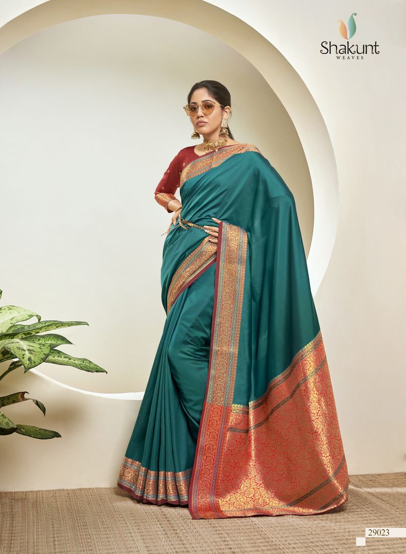 shakunt weaves hansini art silk regal look sarees catalog