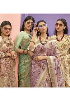 shakunt weaves kapeesha silk exclusive print  saree catalog