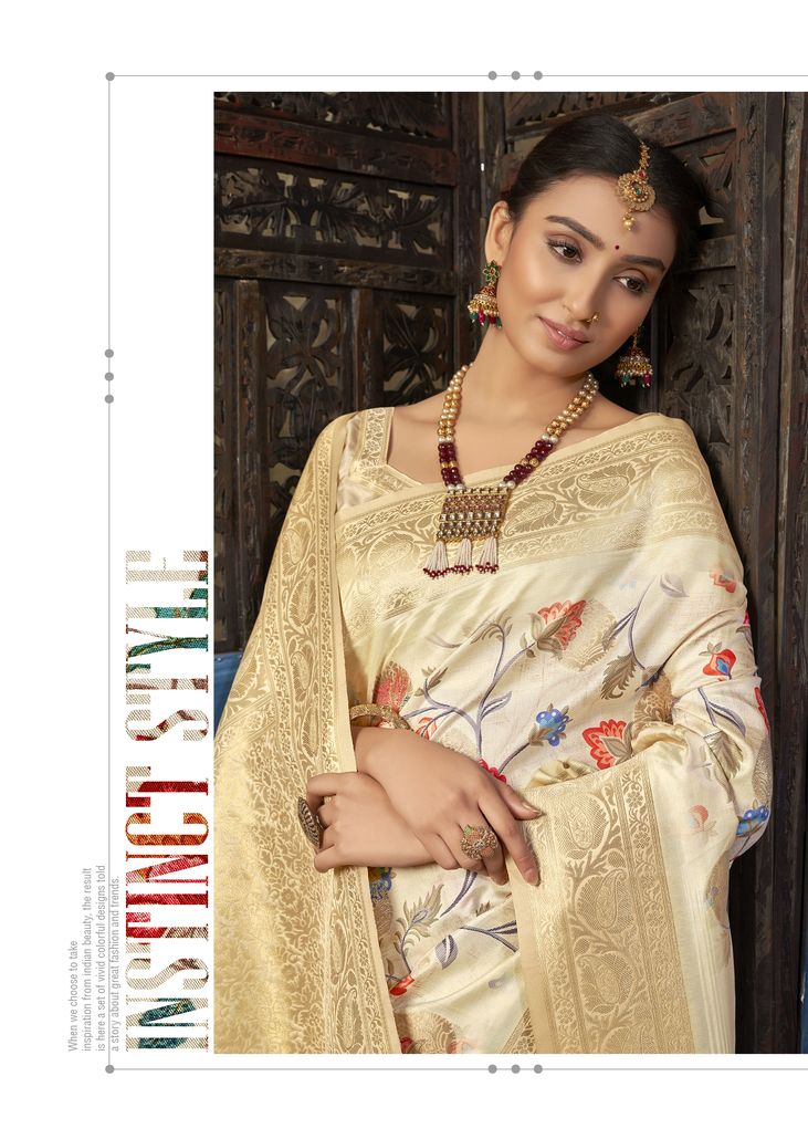 shakunt weaves smaran silk attrective digital print saree catalog