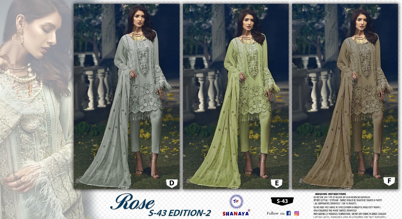 shanaya fashion rose s 43 edition 2 georgeete  decent look salwar suit catalog