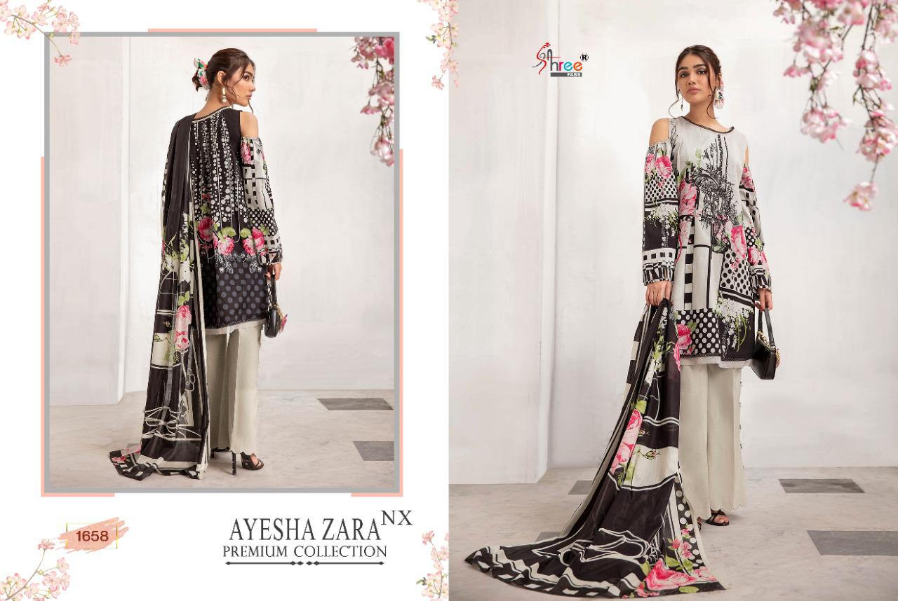 shree fab ayesha zara premium collection cotton catchy look salwar suit with cotton malmal dupatta catalog