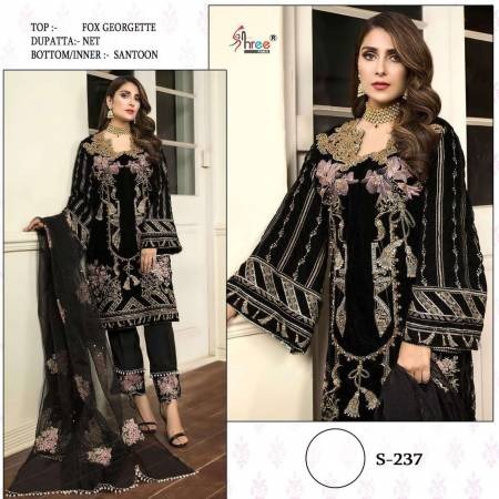 shree fab s 237 fox georrgatte elegant slawar suit singal