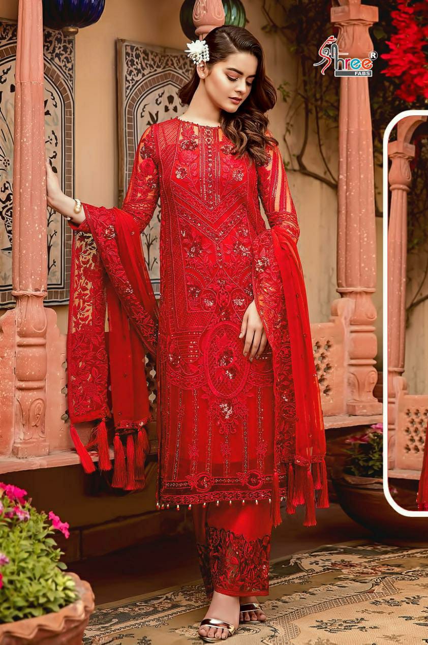 shree fabs s 279 georgeete catchy look salwar suit singal