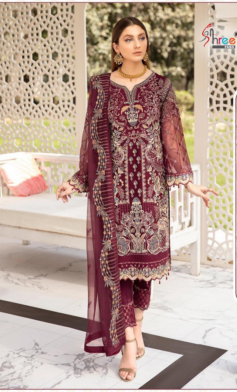 shree fab s 291fox georgette innovative look salwar suit singale