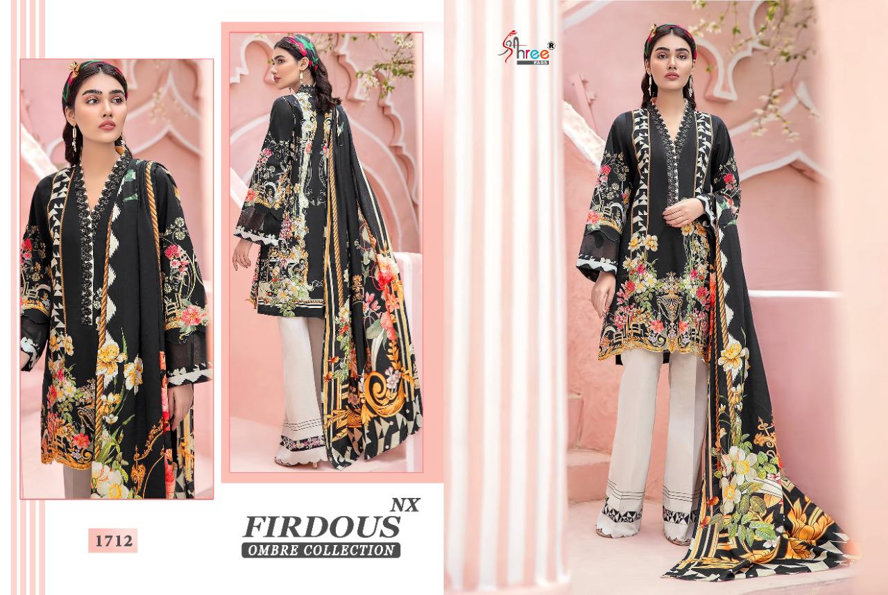 shree fabs firdous ombre collection nx cotton catchy look siffon dupatta salwar suit catalog