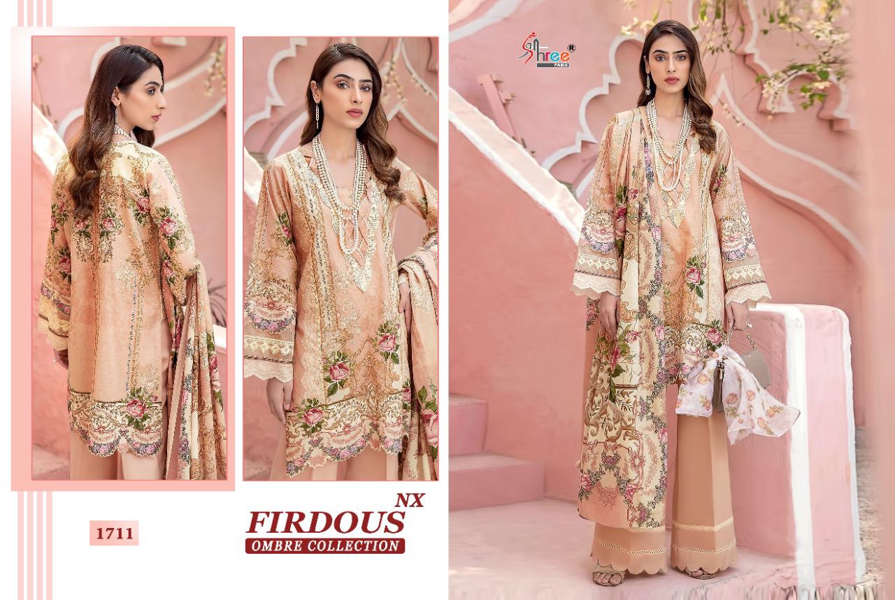 shree fabs firdous ombre collection nx cotton catchy look siffon dupatta salwar suit catalog