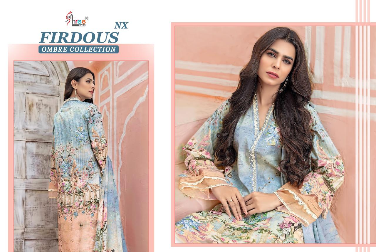 shree fabs firdous ombre collection nx cotton catchy look siffon dupatta salwar suit catalog