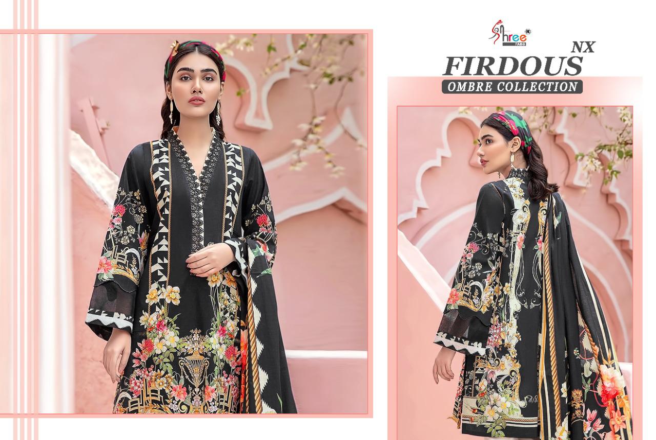 shree fabs firdous ombre collection nx cotton catchy look siffon dupatta salwar suit catalog