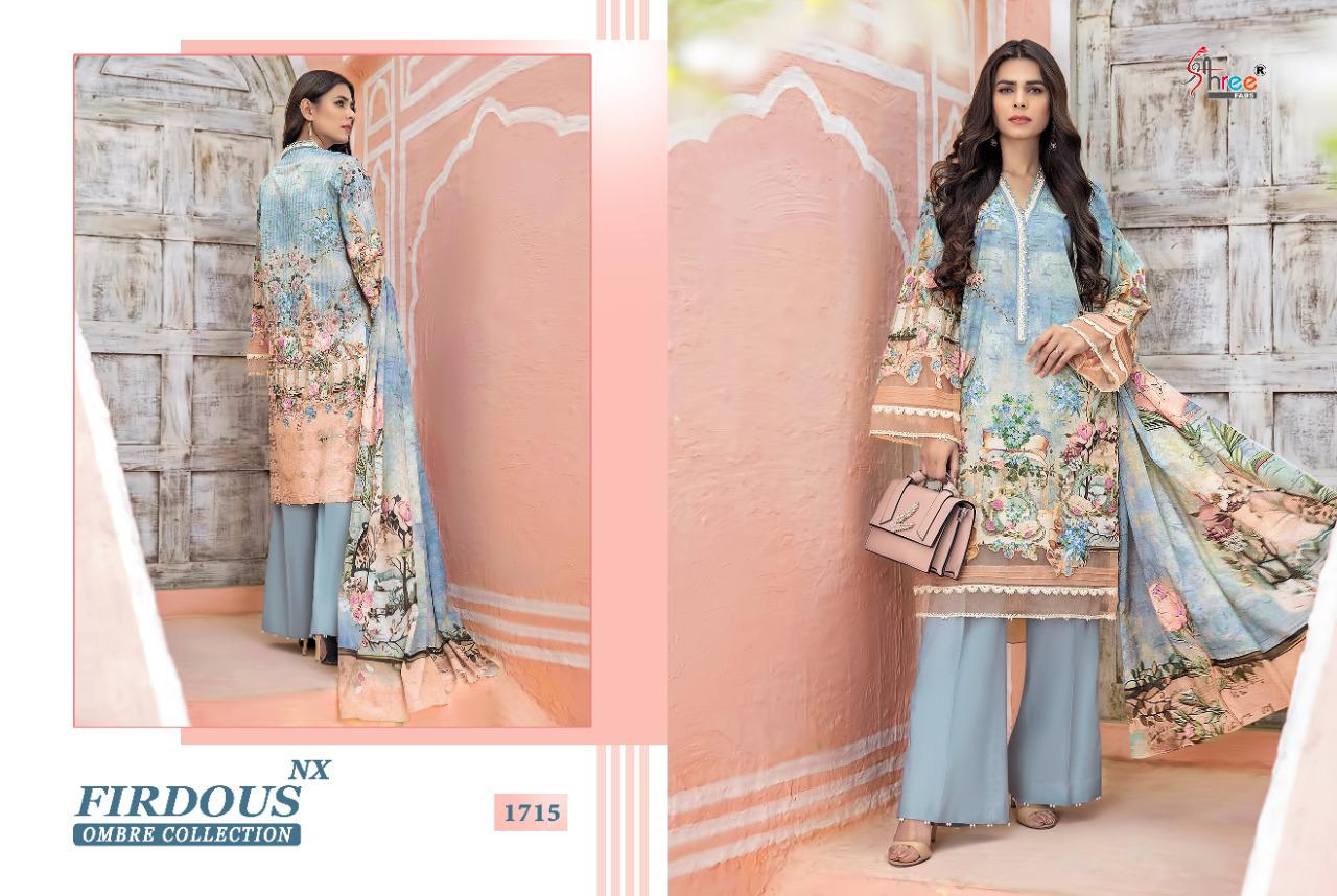 shree fabs firdous ombre collection nx cotton catchy look siffon dupatta salwar suit catalog